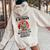 Never Underestimate A Woman With A Dd-214 August Women Oversized Hoodie Back Print Sand