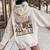 Western Cowboy Horse Lovers Country Lovers Country Women Oversized Hoodie Back Print Sand