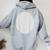 Donkey Body Easy Costume Women Oversized Hoodie Back Print Sport Grey