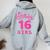 Happy Birthday Girls 16Th Party 16 Years Old Bday Women Oversized Hoodie Back Print Sport Grey