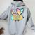 Peace Love Second Grade Tie-Dye Student Teacher Women Oversized Hoodie Back Print Sport Grey