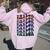 Girl Taylor Retro First Name Personalized Groovy Birthday Women Oversized Hoodie Back Print Light Pink