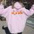 Groovy Be Kind Or Be Quiet Unity Day Anti Bullying Teacher Women Oversized Hoodie Back Print Light Pink