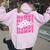 Howdy Southern Western Girl Country Rodeo Pink Cowgirl Retro Women Oversized Hoodie Back Print Light Pink