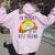 In Memory Of My Best Friend Pet Loss Dog Cat Rainbow Quote Women Oversized Hoodie Back Print Light Pink