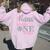 Nana Of Little Miss Onederful 1St Birthday Family Party Women Oversized Hoodie Back Print Light Pink
