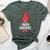 The Mom Gnome Family Matching Group Christmas Bella Canvas T-shirt Heather Forest
