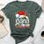 Nana Claus Christmas Lights Santa Hat Pajama Family Matching Bella Canvas T-shirt Heather Forest