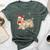 Sussex Spaniel Dog Christmas Light Xmas Mom Dad Bella Canvas T-shirt Heather Forest