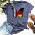 France And Germany Mix Butterfly Half German Half French Bella Canvas T-shirt Heather Navy