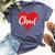 I Love Chad Chadian Lover For Women Bella Canvas T-shirt Heather Navy
