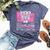 Retro Hop Sock 50S Rock Roll Party Pink Classic Girls Theme Bella Canvas T-shirt Heather Navy