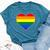 Pride Heart Novelty Pride Rainbow Heart Bella Canvas T-shirt Heather Deep Teal