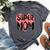 Supermom For Super Mom Super Wife Mother's Day Bella Canvas T-shirt Heather Dark Grey
