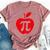 Apple Pi Day Math Nerd Pie Teacher 314 Bella Canvas T-shirt Heather Mauve