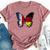 France And Germany Mix Butterfly Half German Half French Bella Canvas T-shirt Heather Mauve