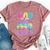 Let's Pop-It Dad Of The Birthday Girl Pop-It Bella Canvas T-shirt Heather Mauve