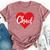 I Love Chad Chadian Lover For Women Bella Canvas T-shirt Heather Mauve