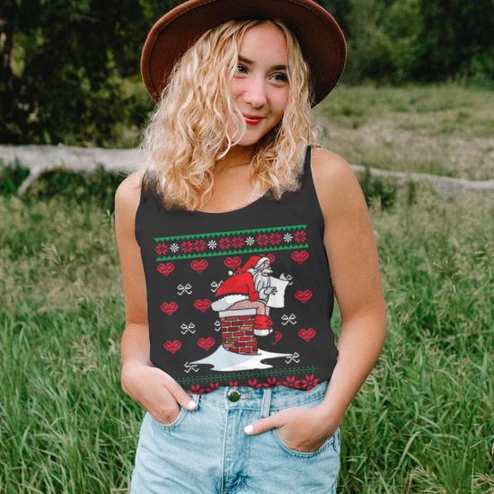 Ugly christmas clearance sweater santa pooping