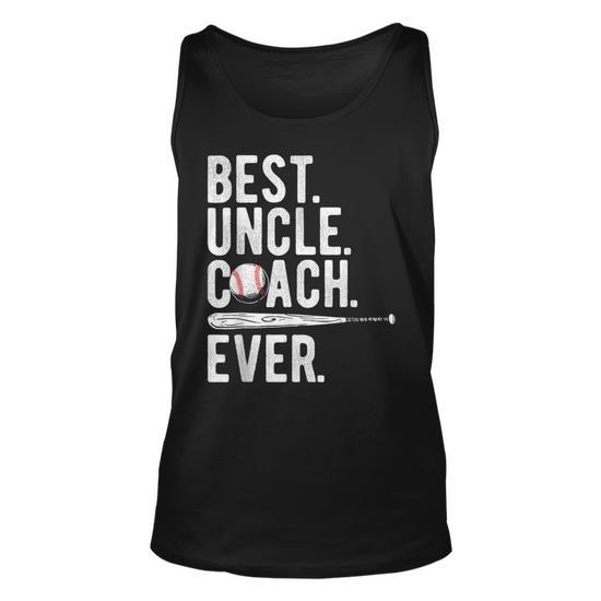 Baseball Best Uncle Coach Ever Proud Dad Daddy Fathers Day Unisex Tank Top