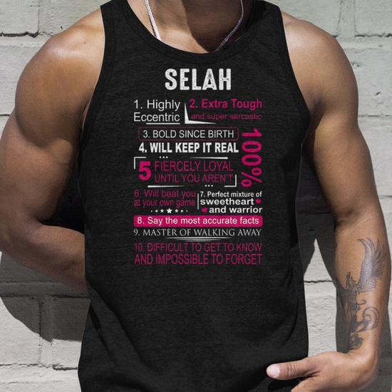 Selah Name Gift Selah Name V2 Unisex Tank Top - Seseable