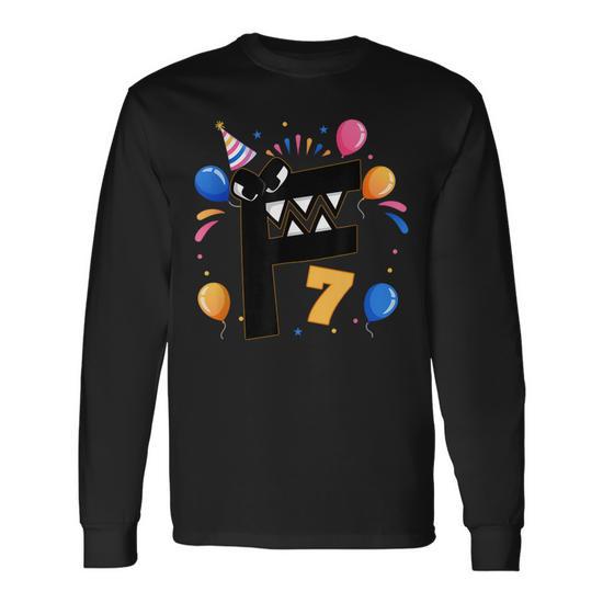  Alphabet Lore f 7 Years 7th Birthday Boys Villain Letter  T-Shirt : Clothing, Shoes & Jewelry