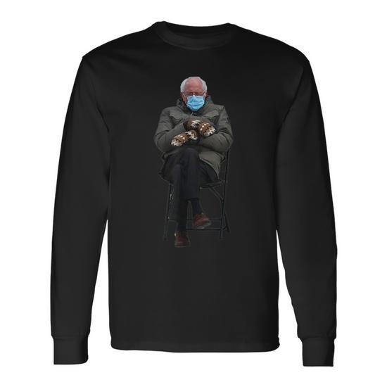 Bernie Sanders Sitting In Chair Is Hilarious Long Sleeve T Shirt T