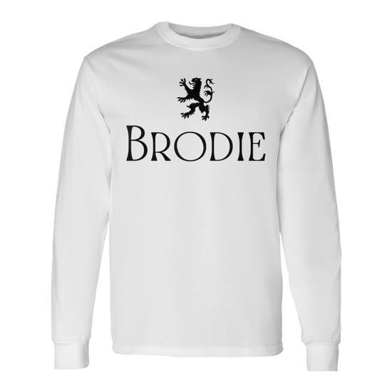 Brodie Clan Scottish Name Scotland Heraldry Long Sleeve T Shirt T