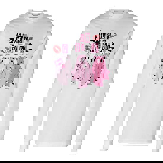 Women's Halloween Sweatshirt - Spooky Season Ghost Pumpkin Cat Print Pullover Long Sleeve Crewneck