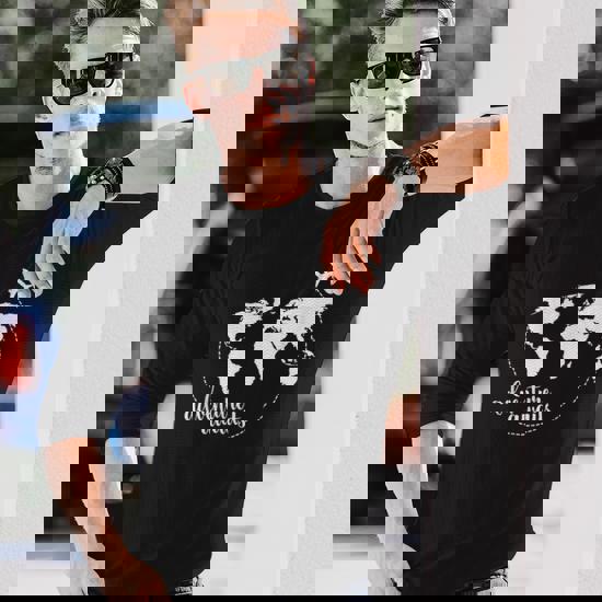 Adventure Awaits World Map For Travel Vacations Long Sleeve T