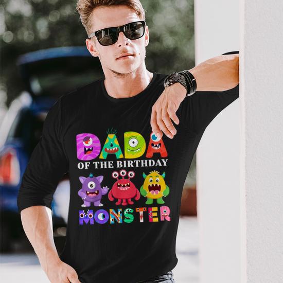 Dada Little Monster 1St Birthday Party Monster Long Sleeve T Shirt Monsterry