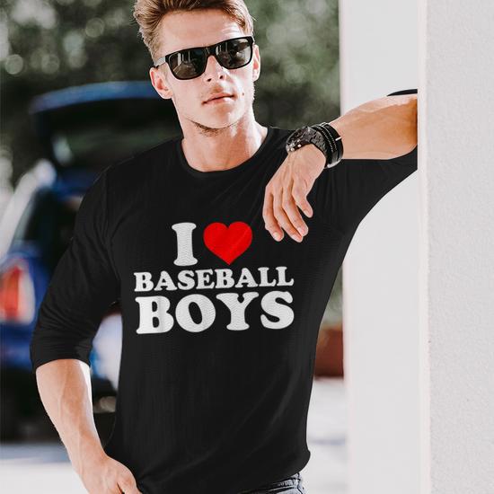 I Love Baseball Boys I Heart Baseball Boys Long Sleeve T Shirt Seseable UK