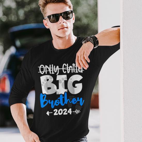 Promoted To Big Brother Est 2024 Only Child Expires Long Sleeve T Shirt T Shirt Mazezy UK