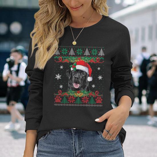 Black lab hotsell ugly christmas sweater