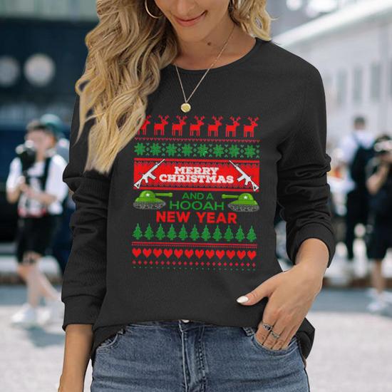 Ugly christmas sweater outlet military