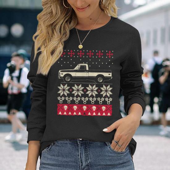 Christmas truck sweater best sale