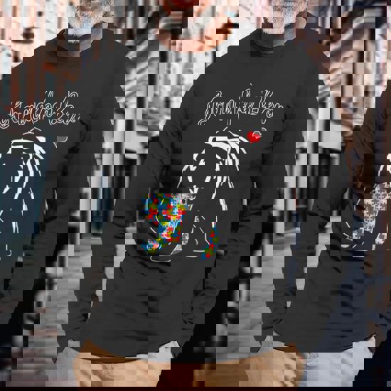 Mens Autism Grandpa Bear! Autism Awareness Gift T-Shirt