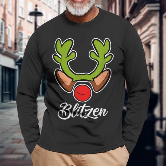 Ugly Christmas Party Sweater popular Blitzen - L