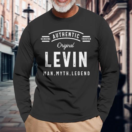 Levin Name Authentic Levin Long Sleeve T-Shirt - Seseable