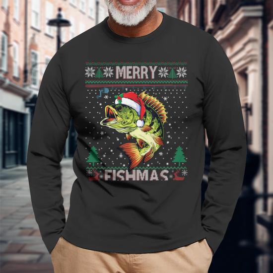 Bass fishing ugly christmas sweater best sale