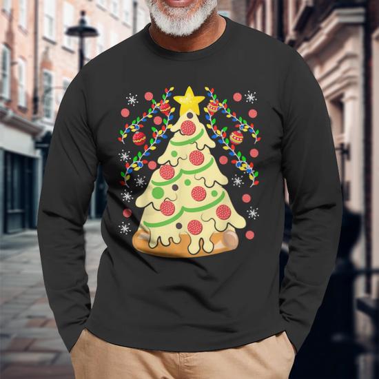 Pizza christmas outlet tree sweater