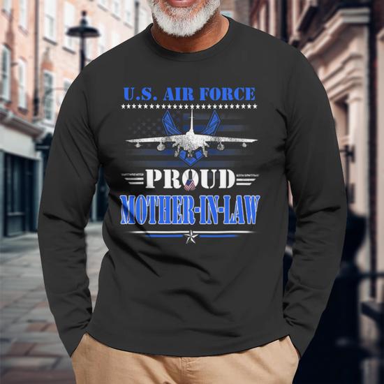 Veteran Vets Us Air Force Proud Motherinlaw Usaf Air Force Veterans Long  Sleeve T-Shirt - Monsterry