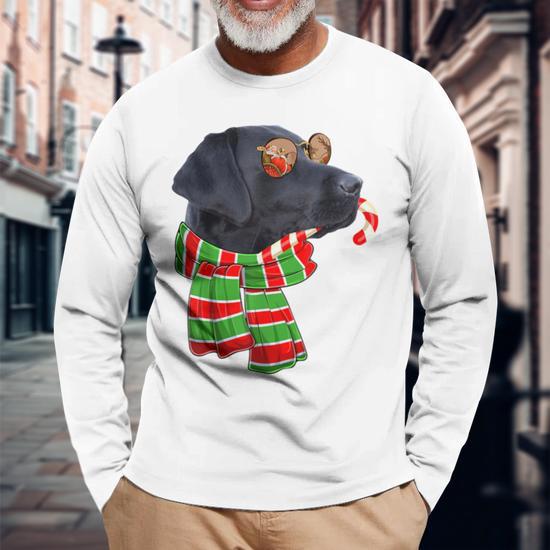 Black fashion labrador christmas jumper