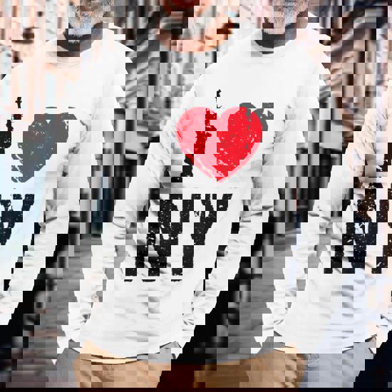 I Heart Love Ny New York City Nyc Long Sleeve T-Shirt | Mazezy