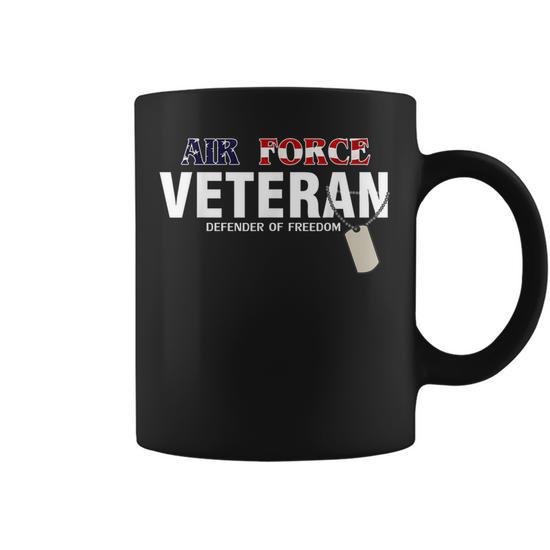 Air Force Veteran Defender Of Freedom Cool Gift Coffee Mug | Mazezy