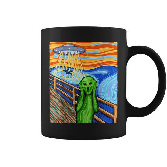 a baker uses a coffee mug with a diameter of Cool Paint Strokes Mug main image 1