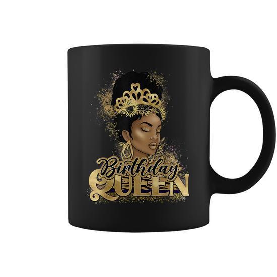 Birthday Queen African American Black Woman Funny Coffee Mug