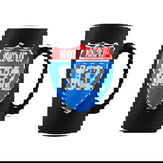 Houston Texas Interstate 45 Pride Represent 832 Area Code Coffee 