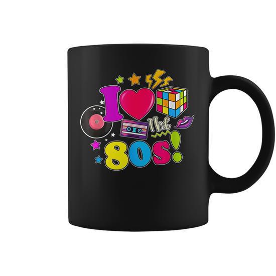 I Love The 80S Vintage Outfit 80'S Theme Retro Vibes Fashion Coffee Mug -  Seseable