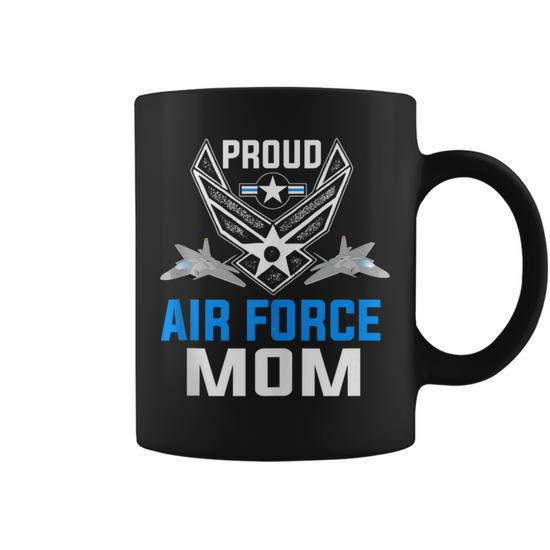 Proud Air Force Mom Military Veteran Pride USAF Coffee Mug